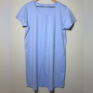 L.L. Bean Blue Supima Cotton Nightgown Sleepshirt